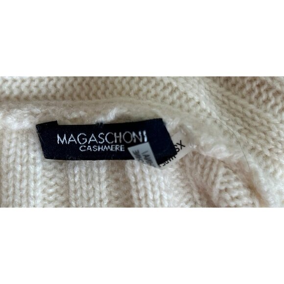 Sutton Studio Cashmere Cable Knit Open Front Cardigan Sweater Ribbed Collar - Picture 8 of 14